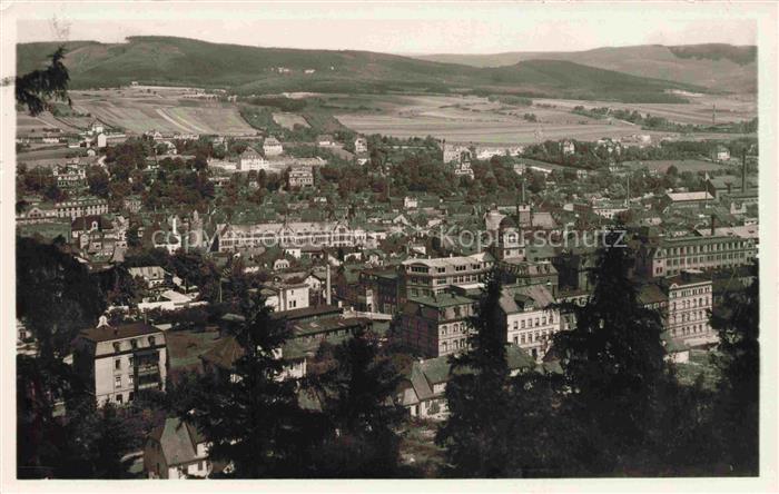Poessneck Thueringen Blick von der Altenburg