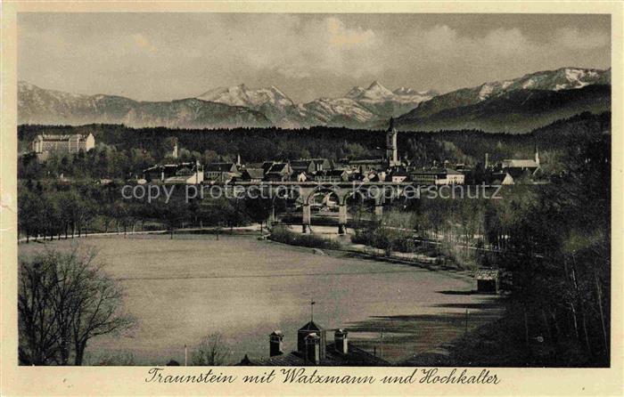 Traunstein  Oberbayern mit Watzmann und Hochkalter