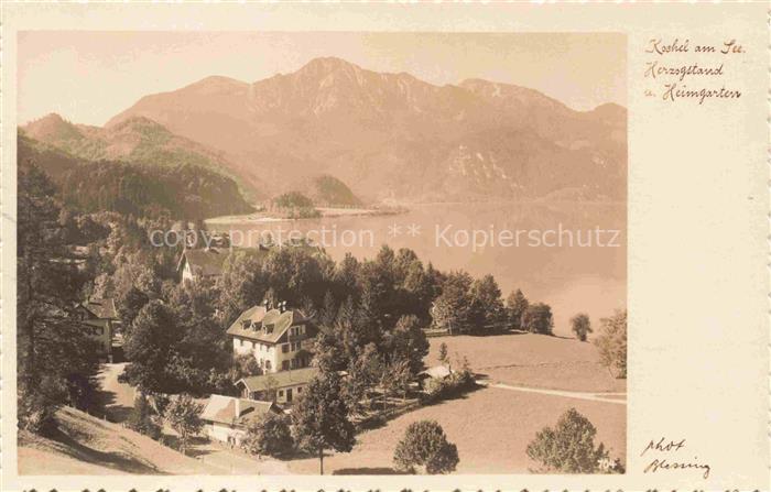 Kochel See Bayern mit Herzogstand und Heimgarten