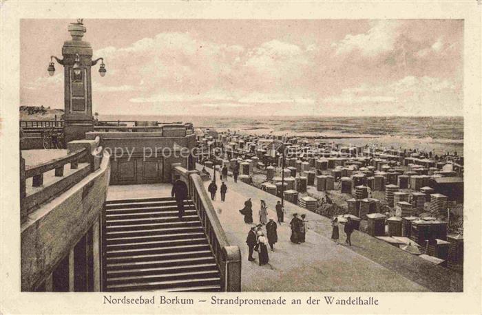 BORKUM Nordseebad Strandpromenade an der Wandelhalle