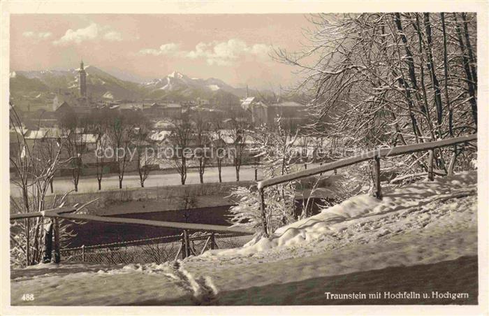 Traunstein  Oberbayern mit Hochfelln und Hochgern