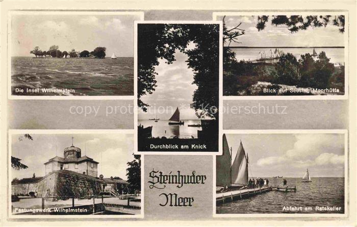 Steinhuder Meer Wunstorf Insel und Festung Wilhelmstein Durchblick am Knick Moor