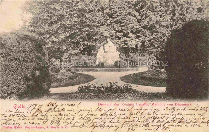 CELLE  Niedersachsen Denkmal der Koenigin Caroline Mathilde von Daenemark