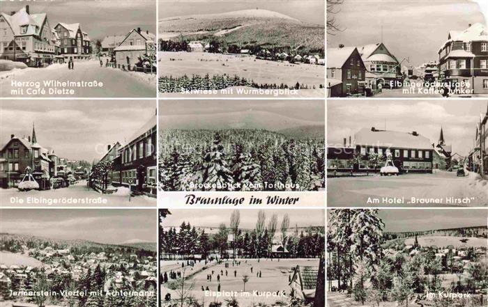Braunlage Harz Herzog Wilhelmstrasse Seewiese mit Wurmberg Elbingeroederstrasse