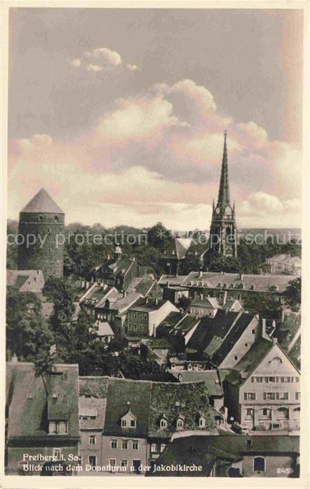 FREIBERG  Sachsen Blick zum Donatturm in der Jakobikirche