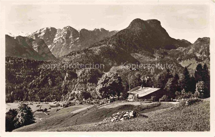BAD REICHENHALL Padinger Alm mit Reiteralpe und Muellnerhorn