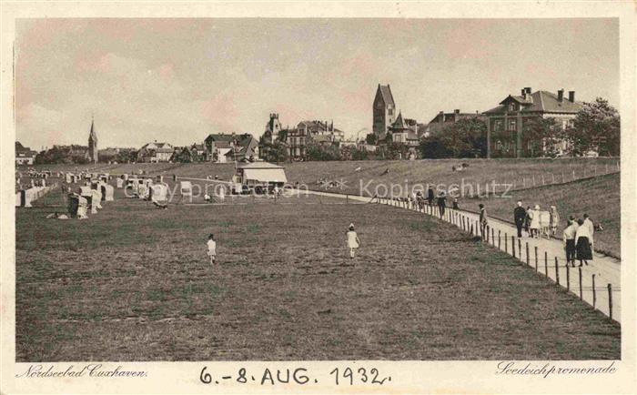 CUXHAVEN Nordseebad Seedeichpromenade