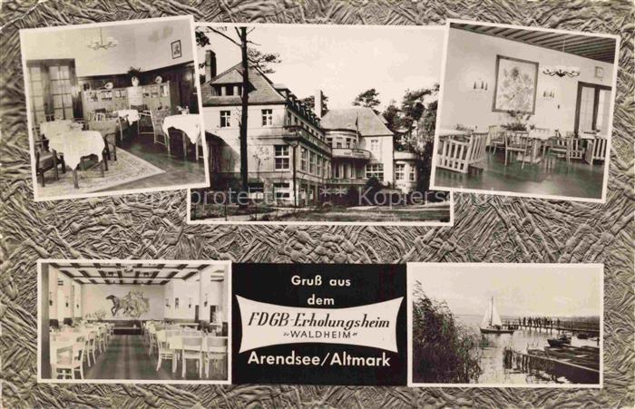 Arendsee Altmark Sachsen-Anhalt FDGB Erholungsheim Waldheim Teilansichten