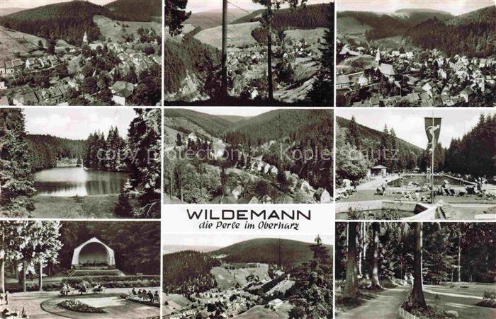 Wildemann Harz Teilansichten Panorama Seepartie Kurkonzert