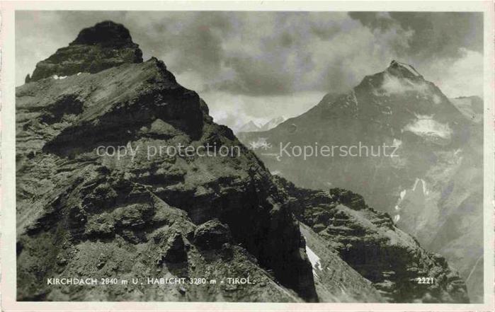 Kirchdachspitze 2840m Neustift Stubaital Tirol AT mit Habicht