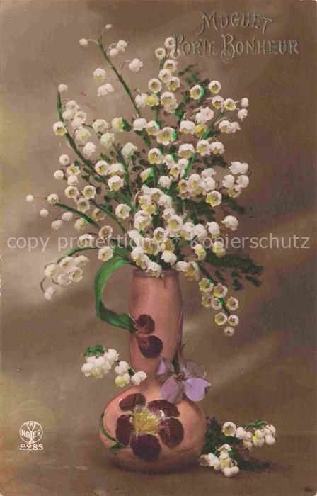 Verlag Noyer (AN Paris) Nr. 2285 Maigloeckchen Blumen Vase