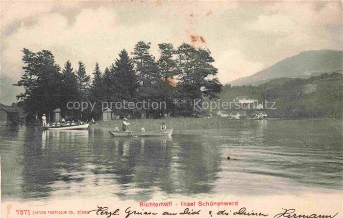 Boote Richterswil Insel Schoenenwerd