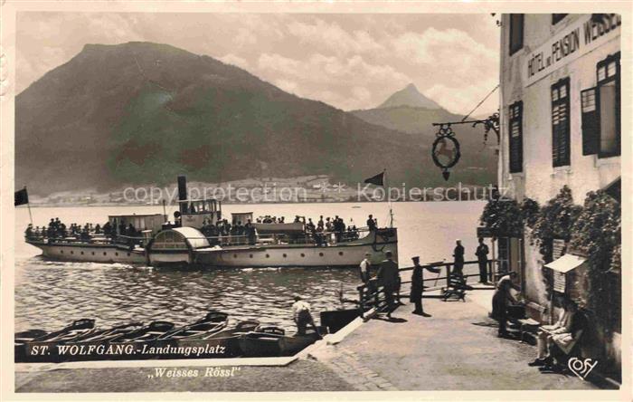 Dampfer Seitenrad St Wolfgang See Weisses Roessl