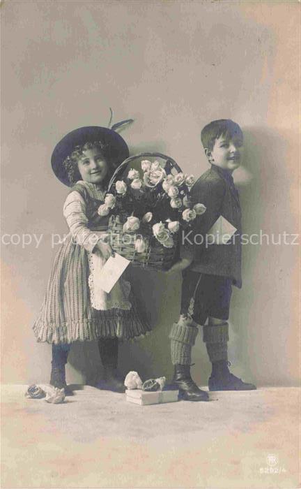 Foto RPH Nr. 5292/4 Kinder Blumenkorb Brief