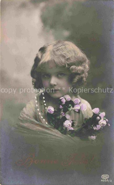 Foto EAS Nr. 4055/2 Maedchen Rosen