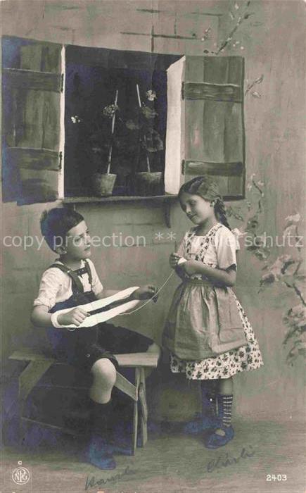 Foto NPG Nr. 2403 Kinder Leinen