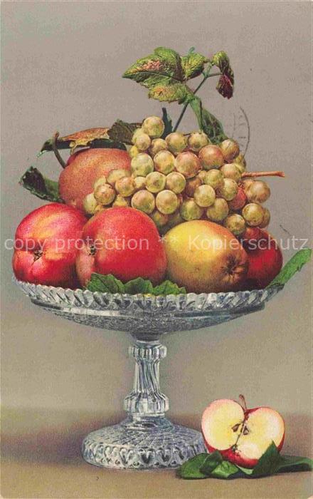 Obst Fruit Frutta Fruta-- Platte Apfel Trauben