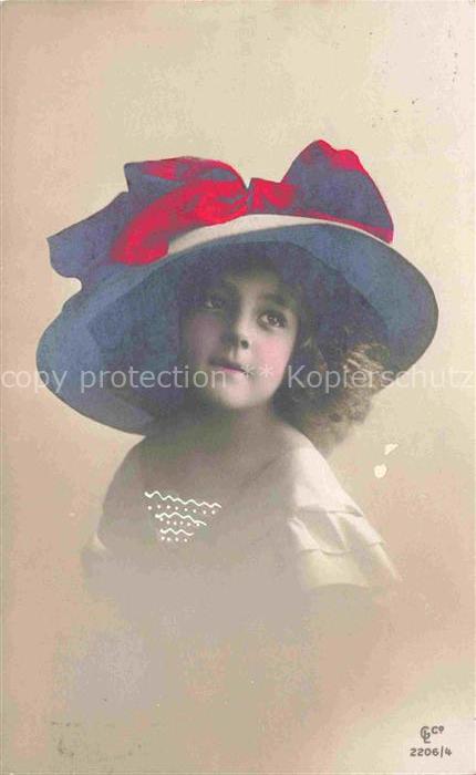 Foto GLCo Nr. 2206/4 Maedchen Hutmode