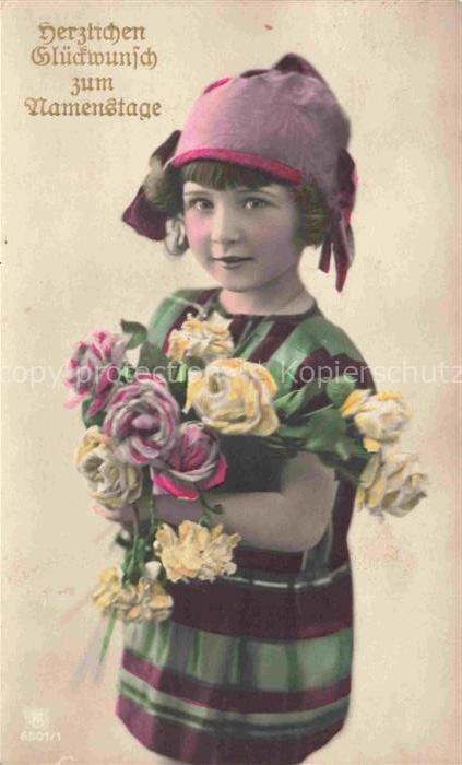 Foto RPH Nr. 6501/1 Maedchen Rosen Namenstage
