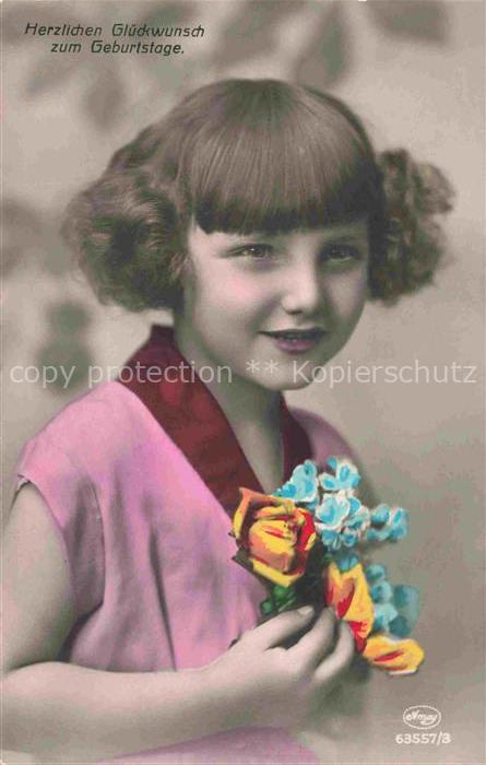 Foto Amag Nr. 63557/3 Maedchen Geburtstag