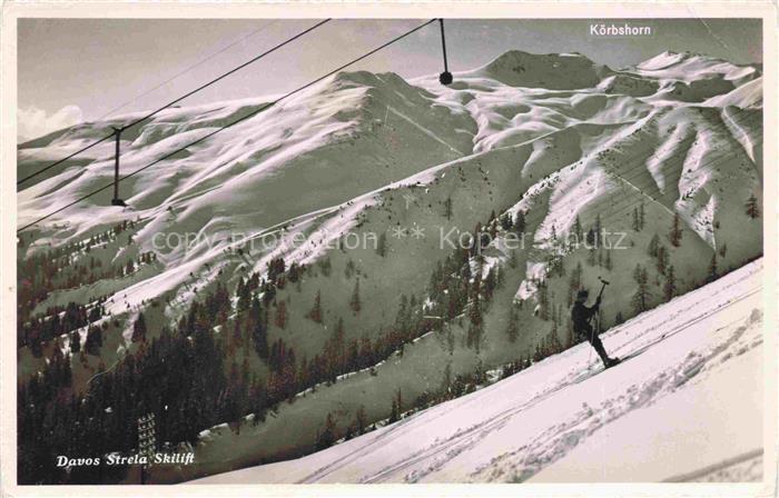Skilift Schlepplift Remontees-Mecaniques Davos Strela Schweiz