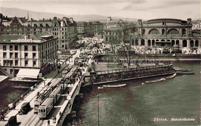 STRAssENBAHN Tramway-- Bahnhofbruecke Zuerich