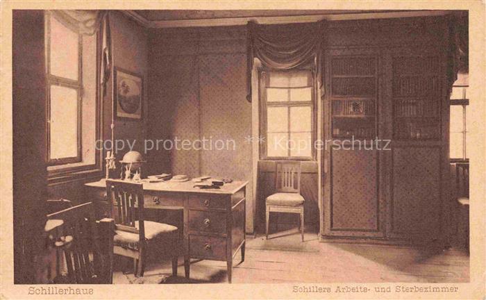 SCHILLER Friedrich Dichter Weimar Schillerhaus Arbeits- Sterbezimmer