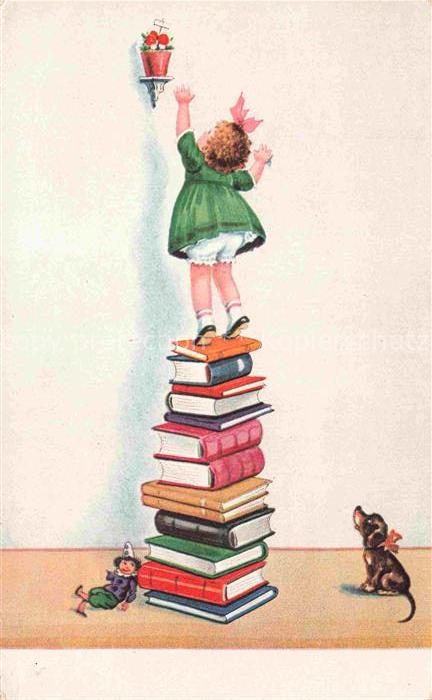 Verlag Novolito Nr. Maedchen Buechen Hund