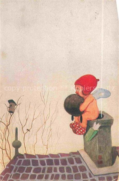 MAUDER Kuenstlerkarte der Frierende Amor Engel