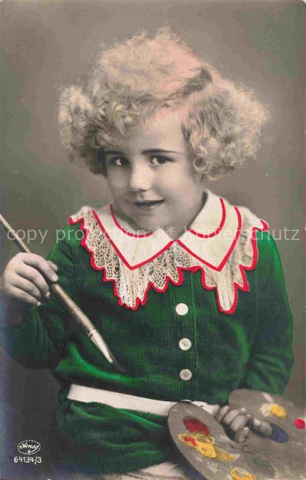 Foto Amag Nr. 64134/3 Wasserfarben Kind malen