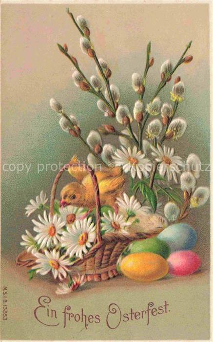 Ostern Easter Paques Pasqua-- Kueken Rosen