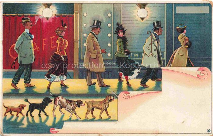 Dackel Dachshund Teckel Hunde dogs Chiens Cani Hutmode