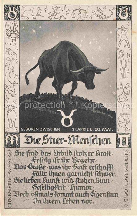 Sternzeichen Zodiac Sign Signe Zodiaque Stier