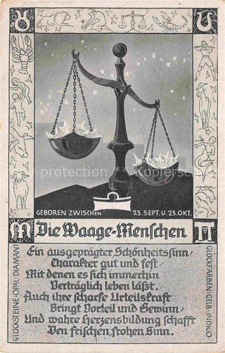 Sternzeichen Zodiac Sign Signe Zodiaque Waagemenschen