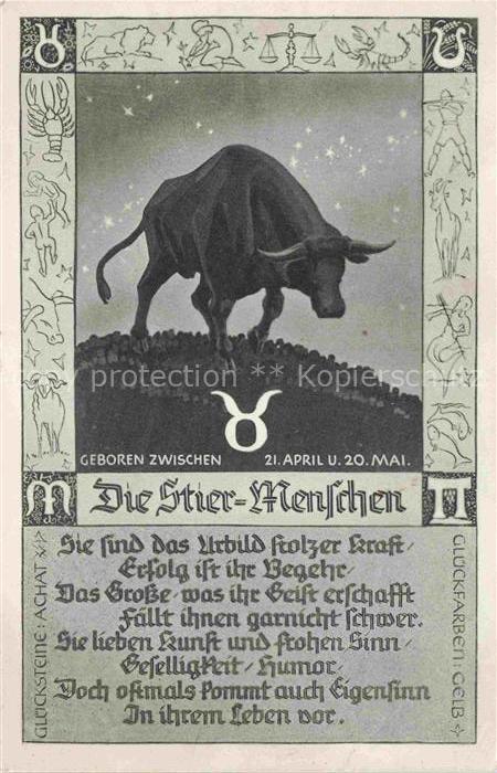 Sternzeichen Zodiac Sign Signe Zodiaque Stiermenschen
