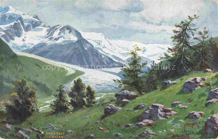 SPLITGERBER J. jr. Kuenstlerkarte Chocolat Milk Cailler Schweiz