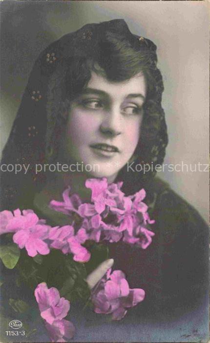 Foto Teco Nr. 1153-3 Maedchen Rosen