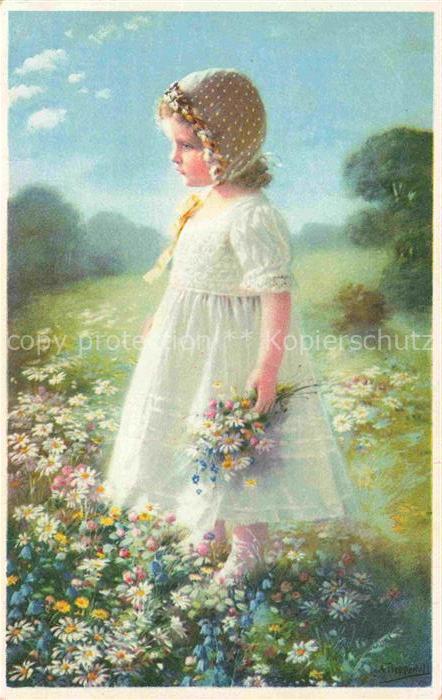 MEIssNER und BUCH Litho Verlag Maedchen Blumen