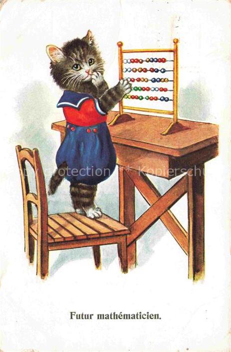 Schule School Ecole Escuela Scuola-- Futur mathematicien Mathe Katze