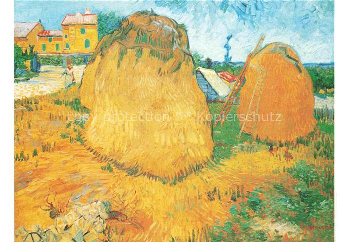 GOGH van Vincent (1853-1890) Kuenstlerkarte haystacks in provence