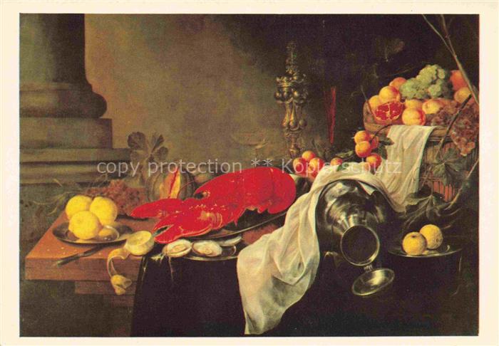 HEEM de Jean-David (1606-1684) Kuenstlerkarte Troyes Nature morte au Homard Obst