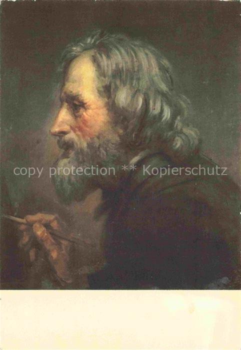 PICCIO (1806-1873) Kuenstlerkarte Selbstbildnis Autoritratto