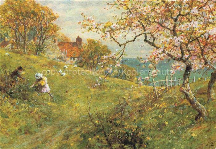 COLEMAN William Stephen (1829-1904) Kuenstlerkarte at Luccombe Isle of Wight
