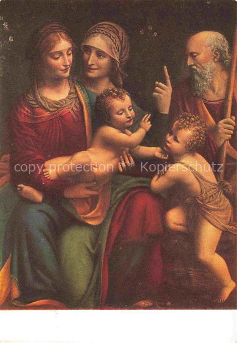 LUINI Bernardino (1475-1533) Kuenstlerkarte Heilige Familie Kinder