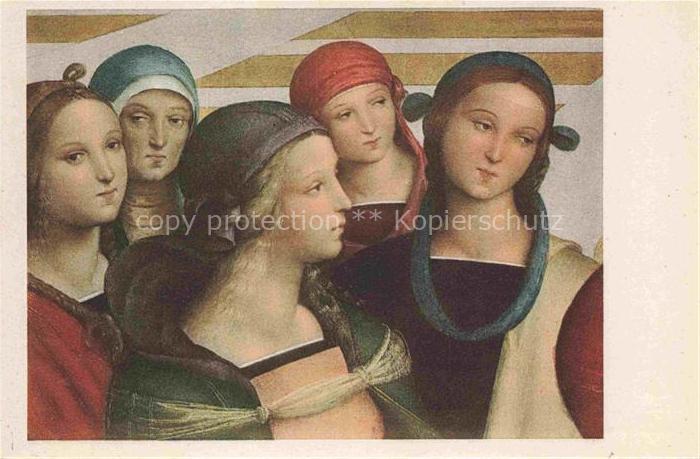 SANZIO Raphael Raffael Raffaello (1483-1520) Kuenstlerkarte Lo Sposalizio della