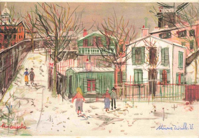 UTRILLO M. Kuenstlerkarte le Maquis de Montmartre