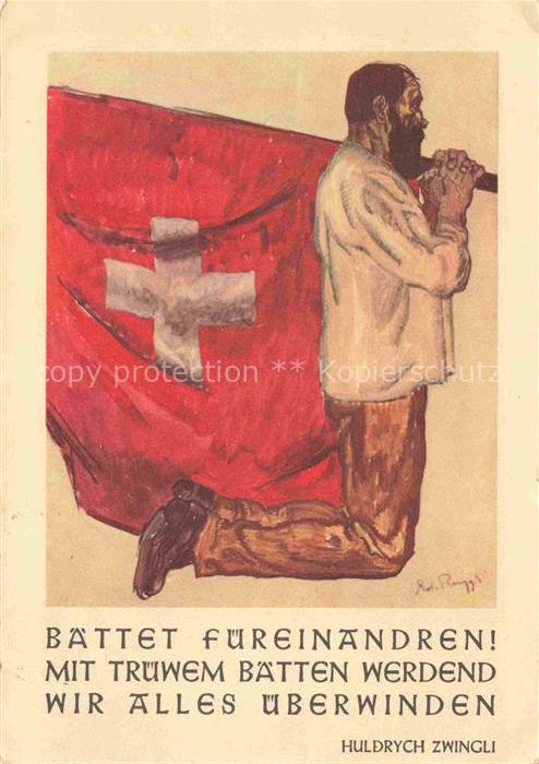 ZWINGLI Huldrych (1484-1531) Theologe Schweiz Baetet fuer Einander