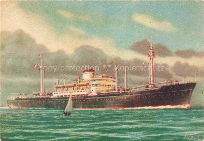Dampfer Oceanliner Vivaldi Caboto Toscanelli Genova Italia
