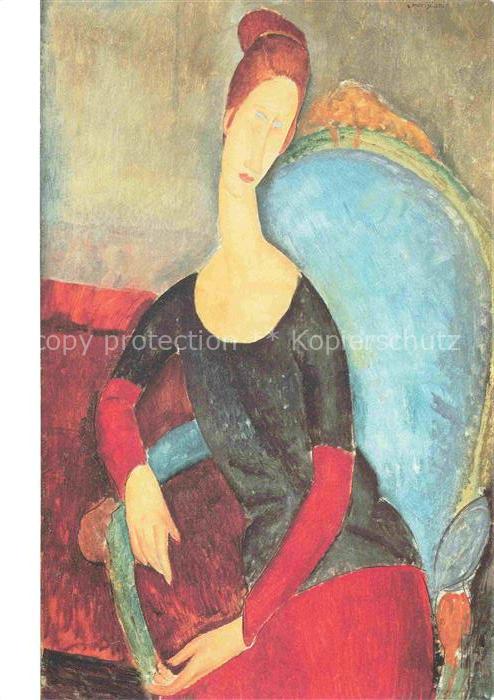MODIGLIANI Amedeo (1884-1920) Kuenstlerkarte Jeanne Hebuterne