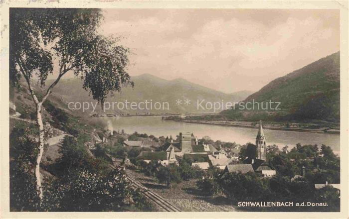 Schwallenbach Willendorf Wachau Niederoesterreich AT Panorama Donaupartie
